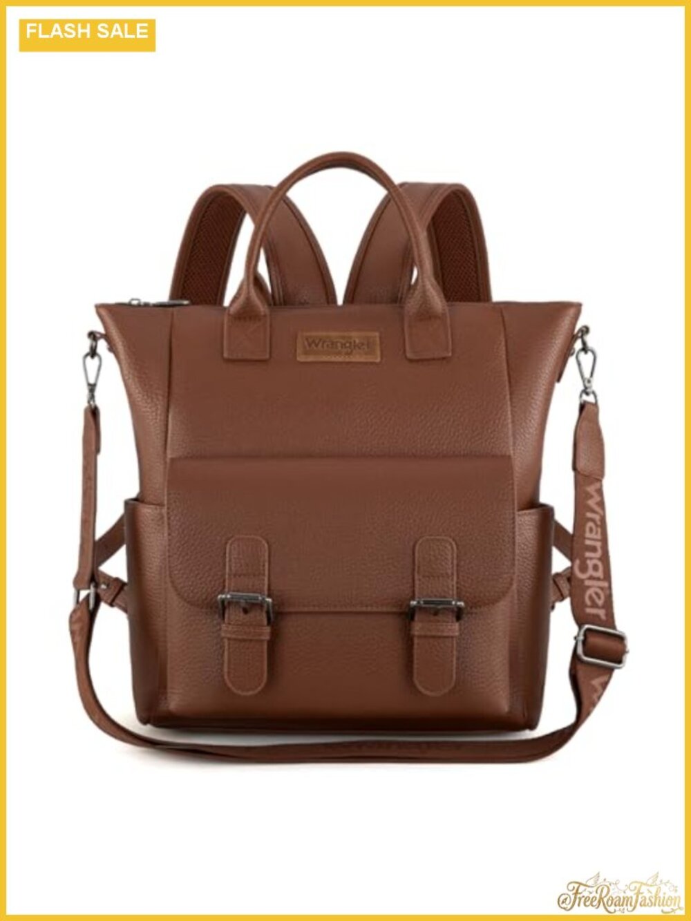 Women's Convertible Faux Leather Backpack Purse with Padded Tablet Pocket